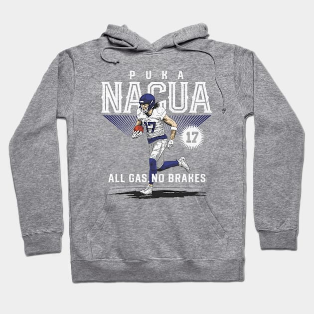 Puka Nacua Los Angeles R All Gas No Brakes Hoodie by ClarityMacaws